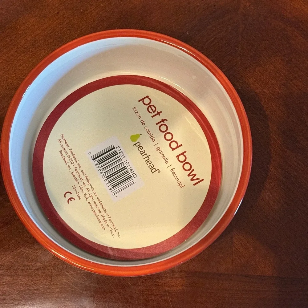 Pearhead Pet Food Bowl Merry Catmas Ceramic Holiday Cat‎ Dish
